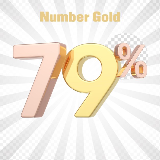 Rendering 3D di un oro 62%.