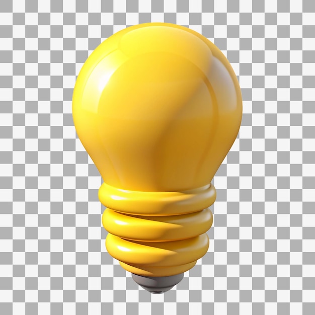 Rendering 3D di una lampadina gialla
