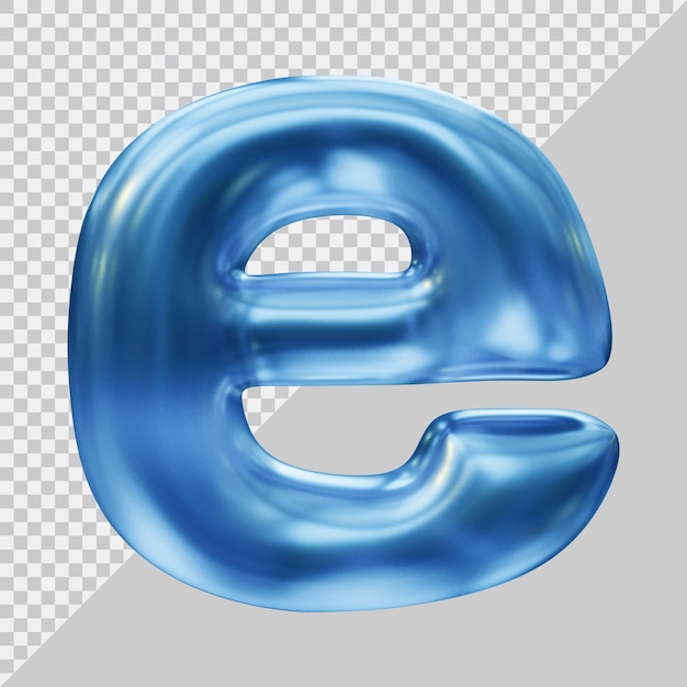 Rendering 3d di una piccola lettera e con uno stile moderno