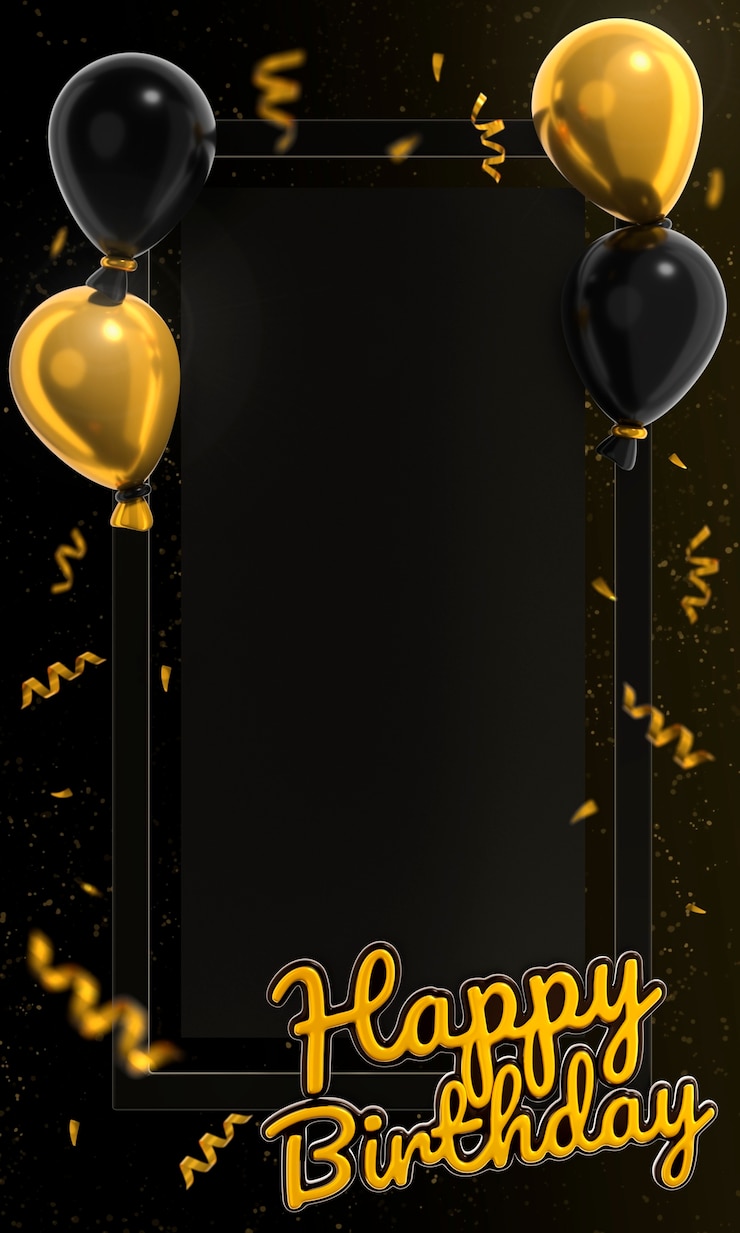 PSD rendering 3d di uno sfondo di compleanno elegante