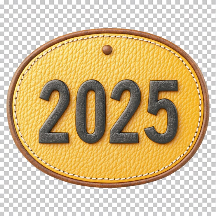 PSD rendering 3d diseño de texto para el año nuevo 2025 logo mezclado con estilo de cartón de estética moderna