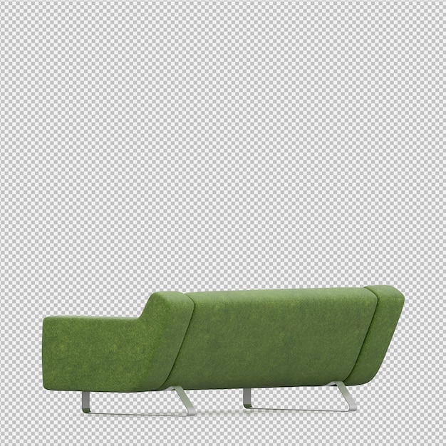 Rendering 3D divano isometrico