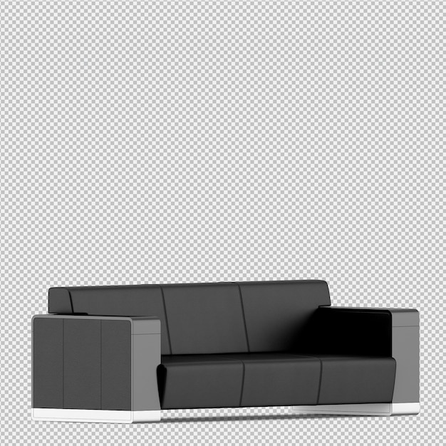 Rendering 3D divano isometrico