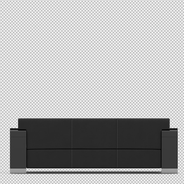 Rendering 3D divano isometrico