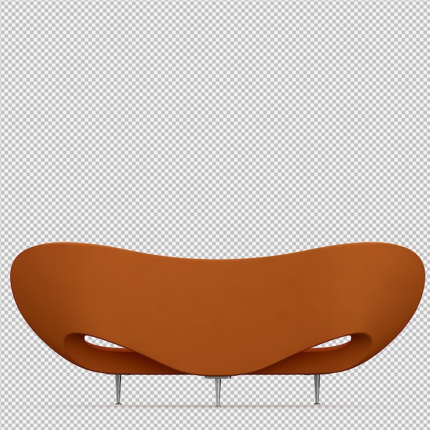 Rendering 3D divano isometrico