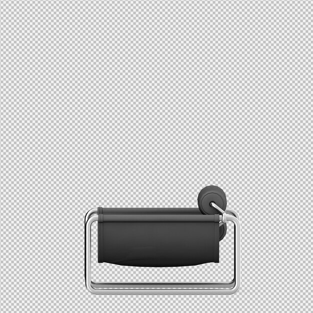 Rendering 3D divano isometrico