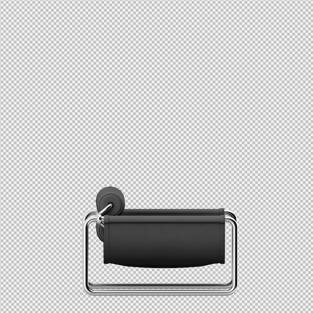Rendering 3D divano isometrico