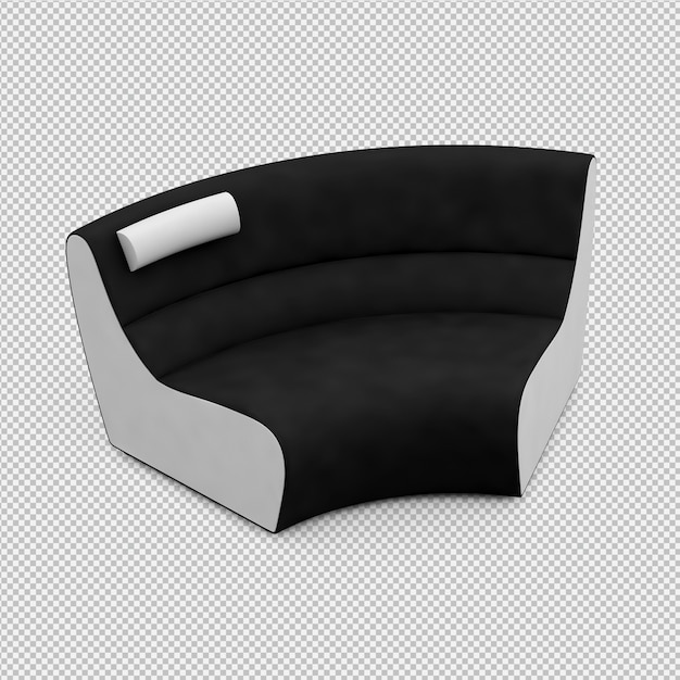 Rendering 3D divano isometrico