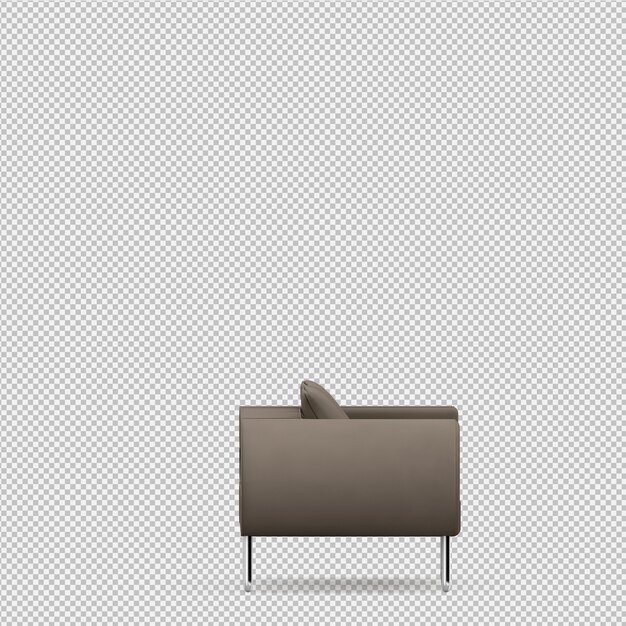 Rendering 3D divano isometrico