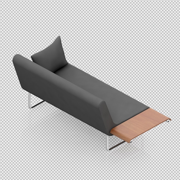 Rendering 3D divano isometrico