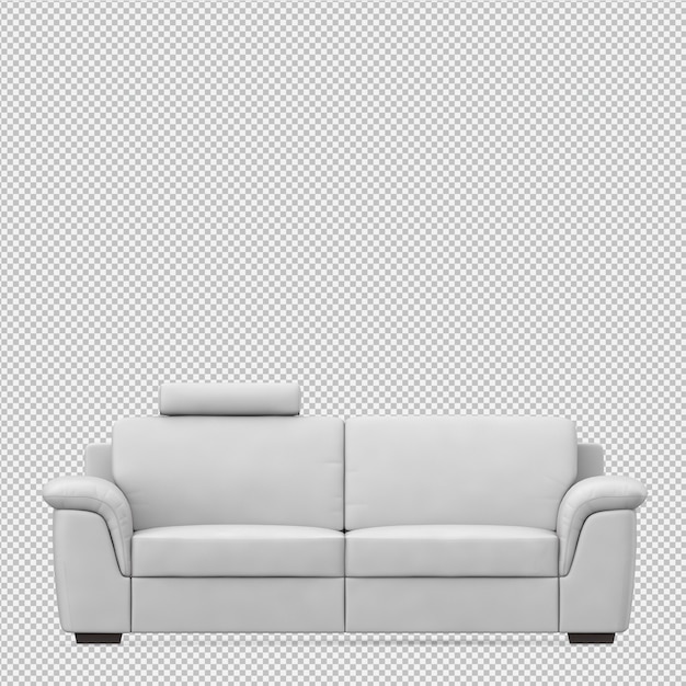 Rendering 3D divano isometrico