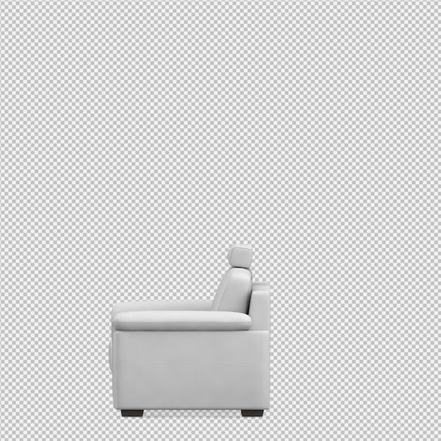 Rendering 3D divano isometrico