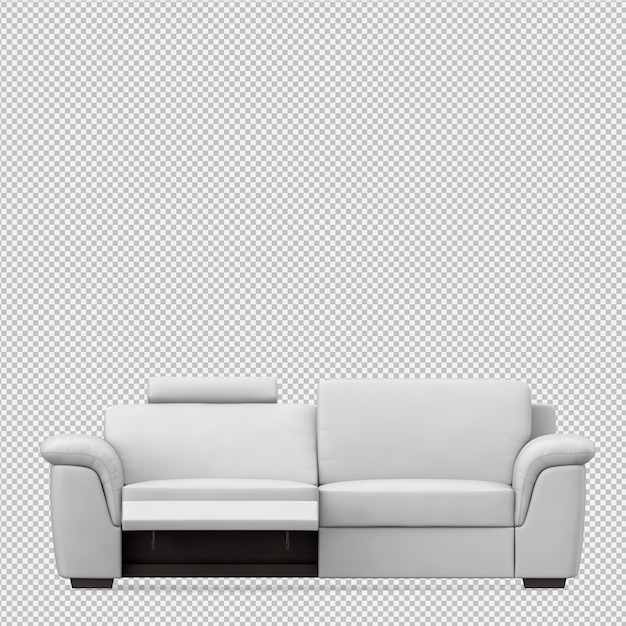 Rendering 3D divano isometrico