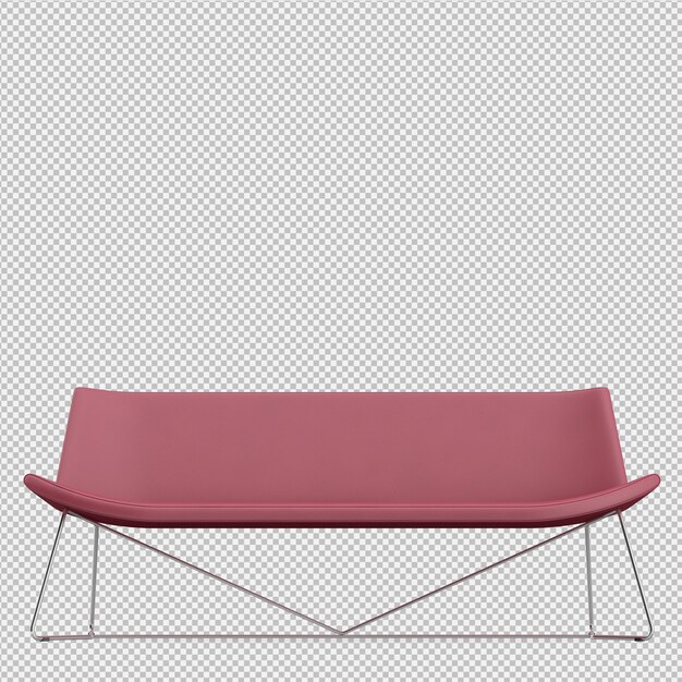 Rendering 3D divano isometrico