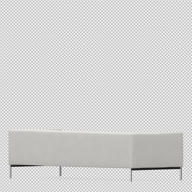 Rendering 3D divano isometrico
