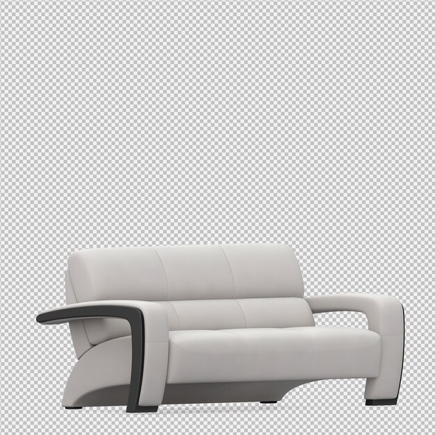 Rendering 3D divano isometrico