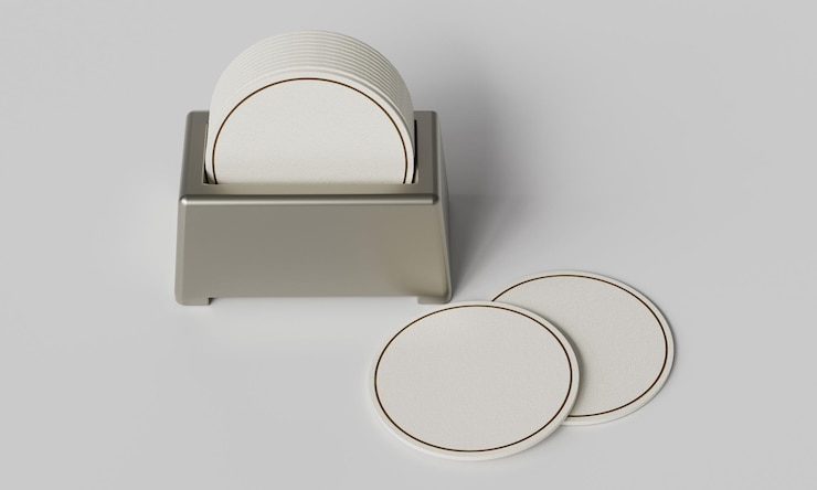 PSD rendering 3d du supports et du supports de coupe en cercle