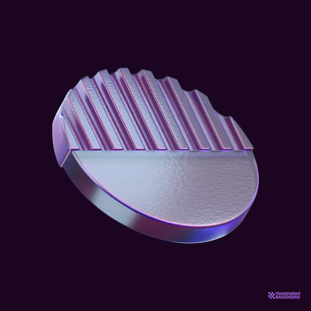 Rendering 3D Forma geometrica dell'ologramma astratto