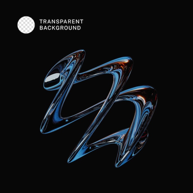 Rendering 3D de formes abstraites colorées en PSD