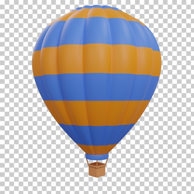 Rendering 3D del globo de aire caliente aislado