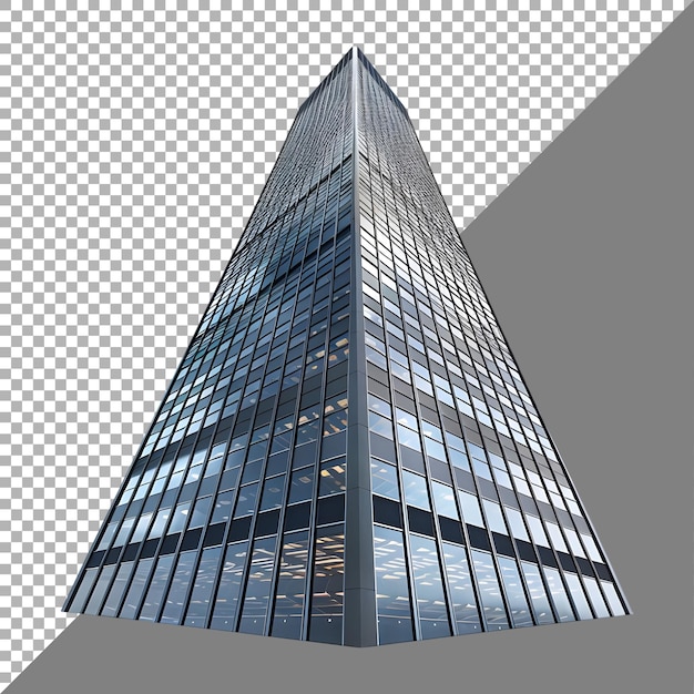 PSD rendering 3d d'un grand gratte-ciel sur un fond transparent généré par ai