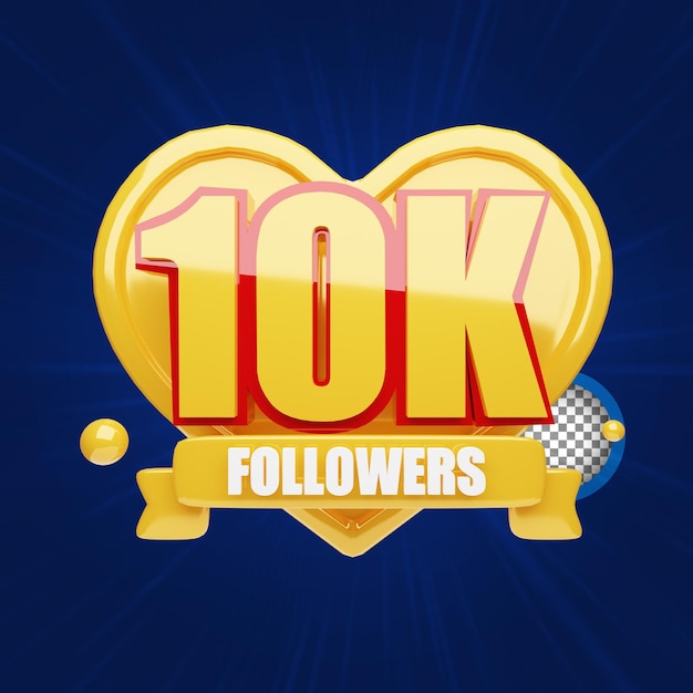 Rendering 3D grazie banner da 10k follower