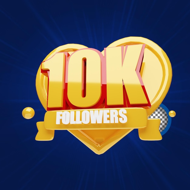 Rendering 3D grazie banner da 10k follower
