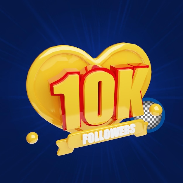 Rendering 3D grazie banner da 10k follower