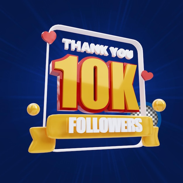 Rendering 3D grazie banner da 10k follower