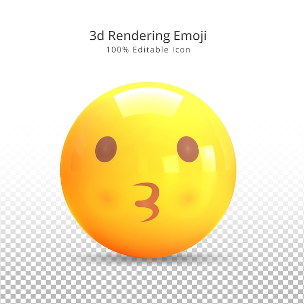 Rendering 3D Icona di reazione emoji felice di Whatsapp