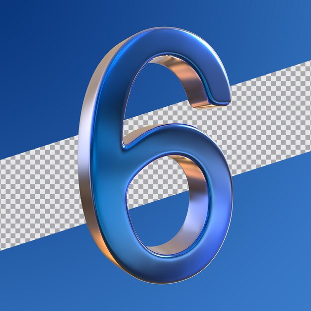 Rendering 3d in stile blu numero 6