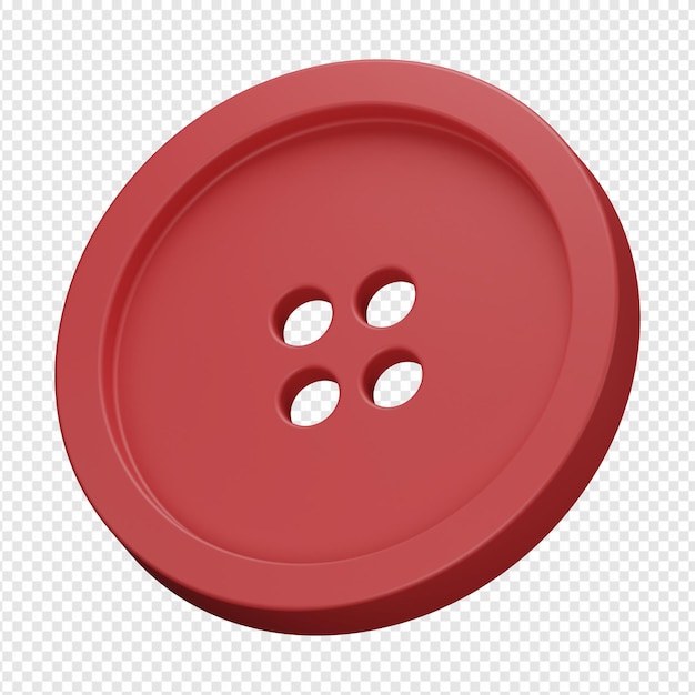 Rendering 3D isolato dell'icona del bottone della camicia psd