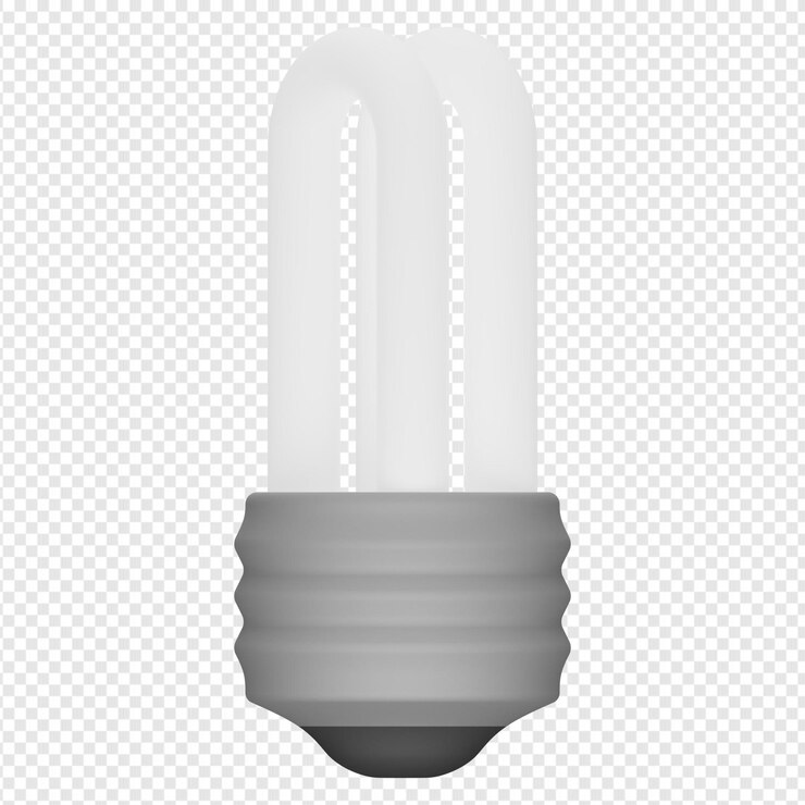 PSD rendering 3d isolato dell'icona della lampada della lampadina psd