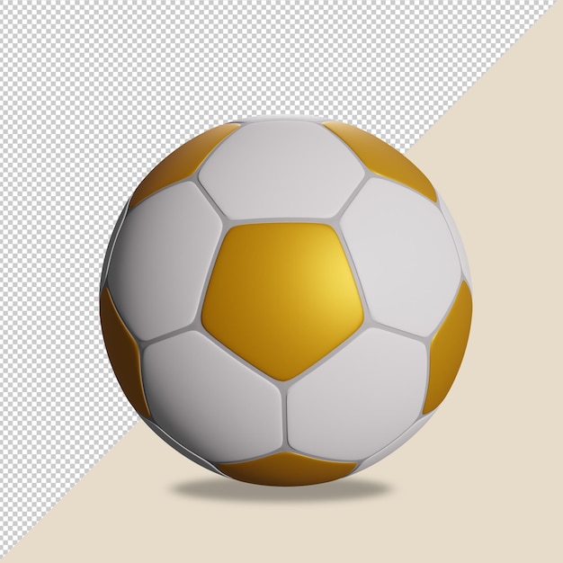 Rendering 3d isolato pallone da calcio realistico