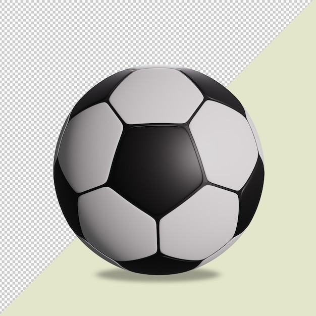 Rendering 3d isolato pallone da calcio realistico