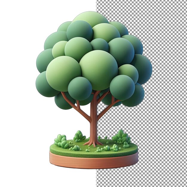 PSD rendering 3d isolé d'un arbre par la majesté arboreale