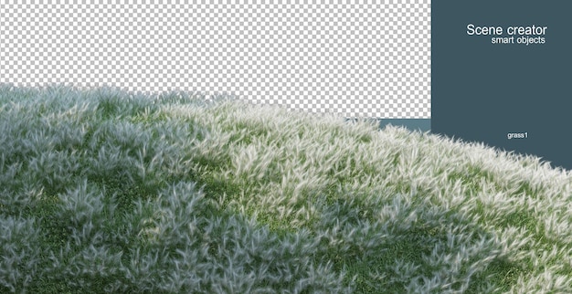 Rendering 3D la disposizione dei campi di fiori