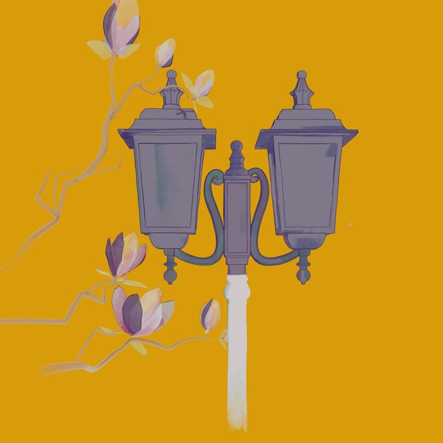 Rendering 3D lampada stradale