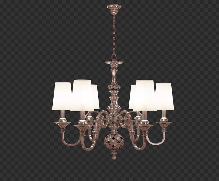 PSD rendering 3d lampadario retrò isolato
