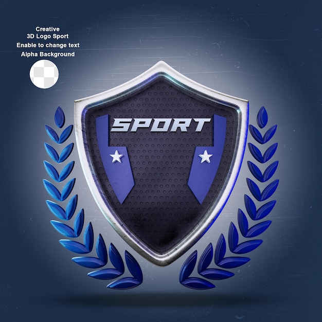 Rendering 3D Logo Sport Style