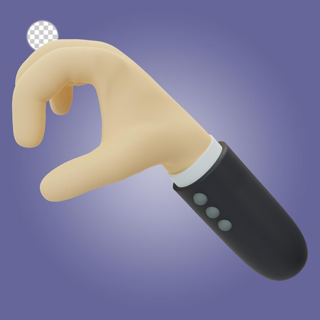 Rendering 3D de la main avec une posture de prise
