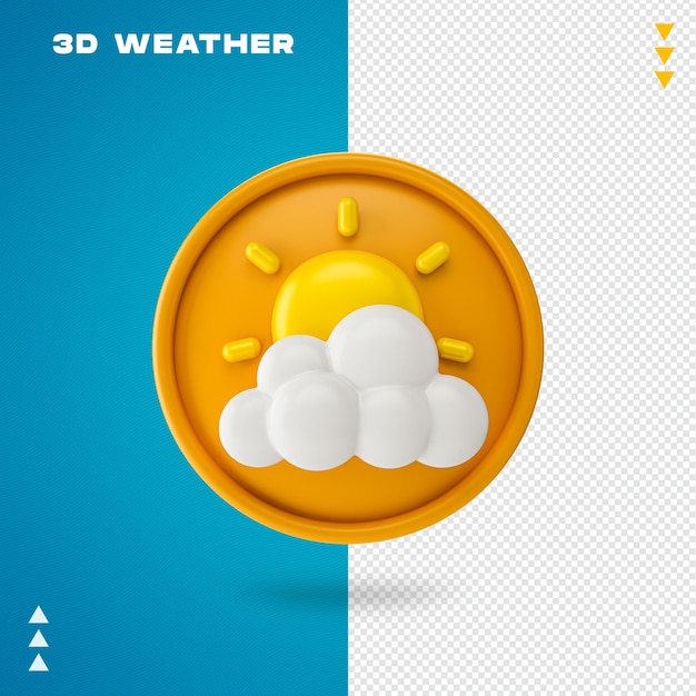 Rendering 3D Meteo Isolato