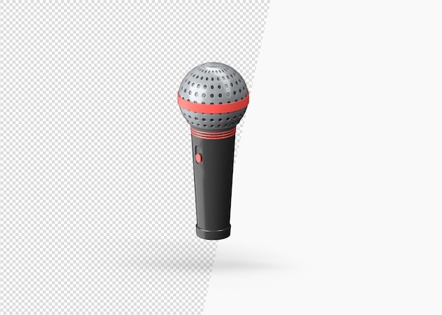 Rendering 3D microfono bocca realistico isolato