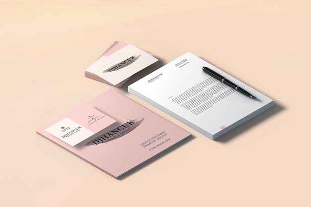 Rendering 3D Mockup di set stazionario