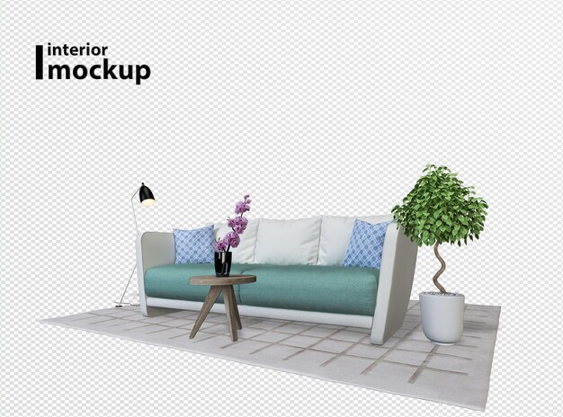 rendering 3d mockup interni
