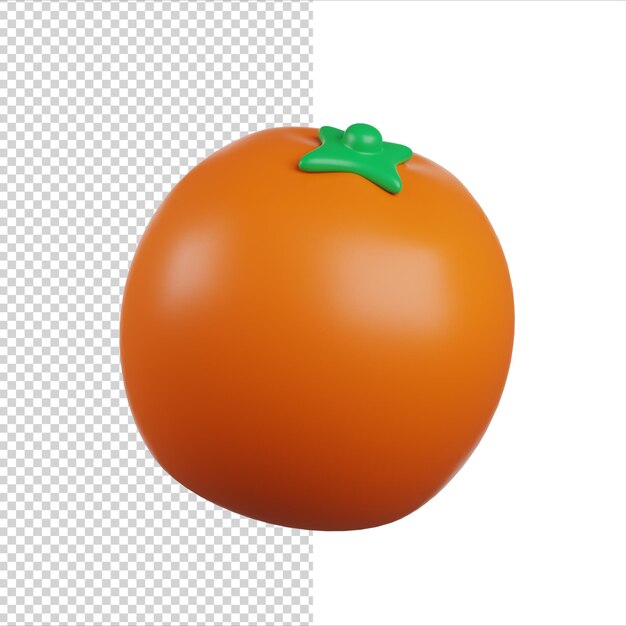 Rendering 3D naranja del icono del casino