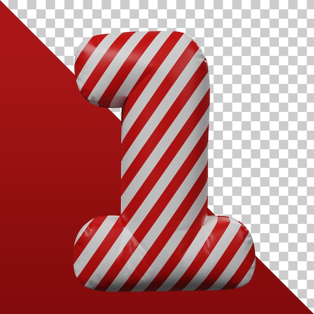 rendering 3d numero 1 3d isolato Psd Premium