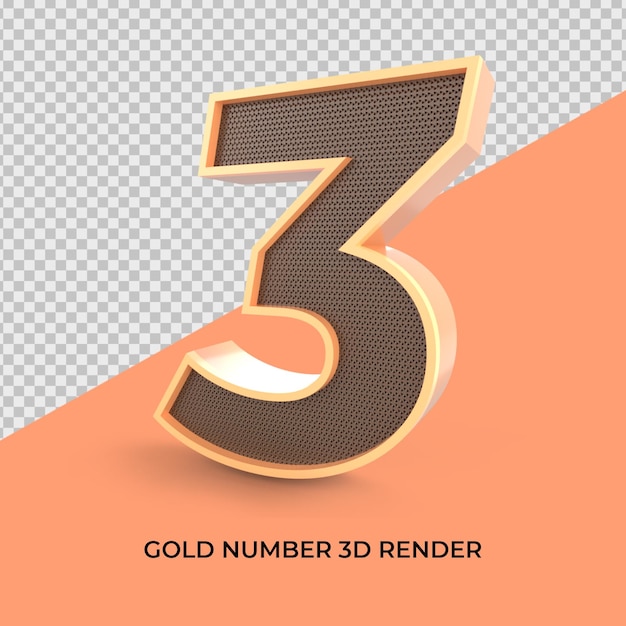 Rendering 3d numero 3