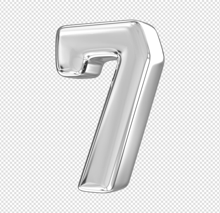 PSD rendering 3d numero 7