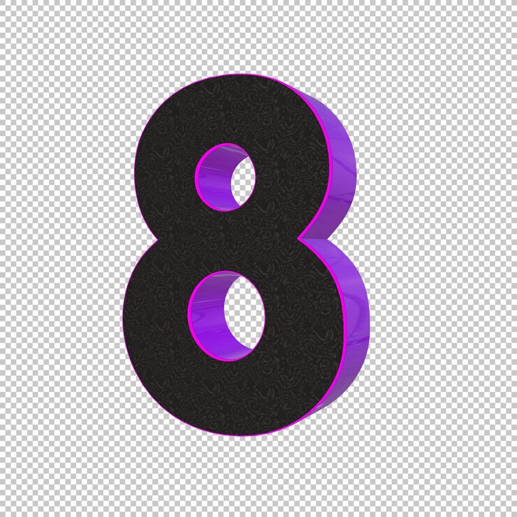 Rendering 3d numero 8